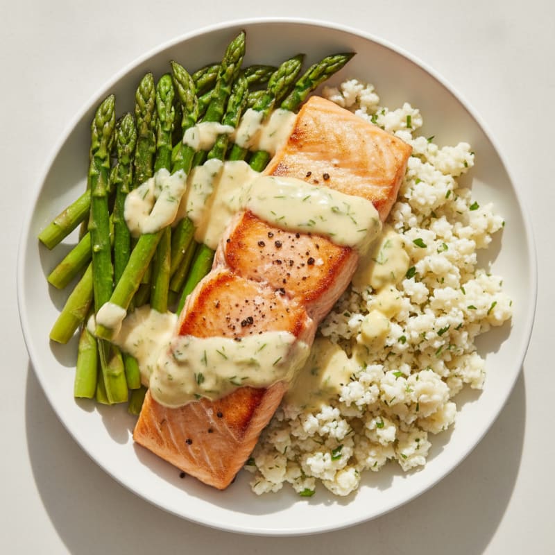 Pan-Seared Salmon with Lemon-Dill Sauce