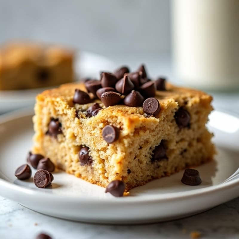 Protein-Packed Almond Flour Chocolate Chip Cookie Cake