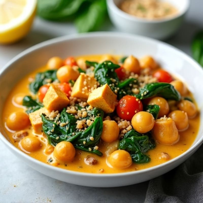 Creamy Chickpea and Spinach Curry