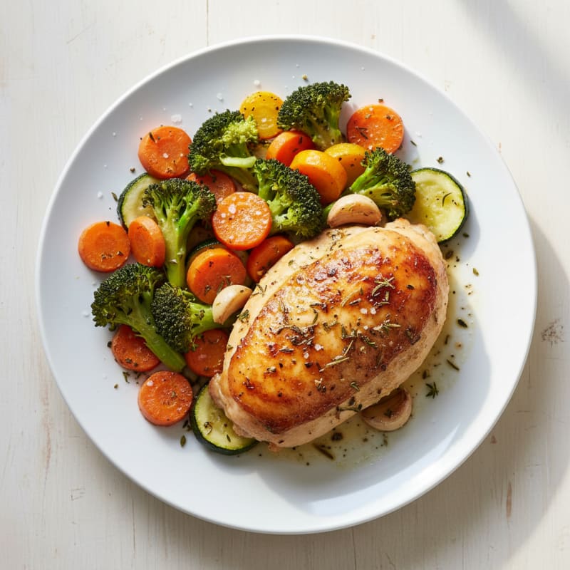 Garlic Herb Roasted Chicken with Vegetables