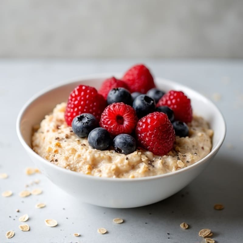 Creamy Protein Oatmeal with Fresh Berries