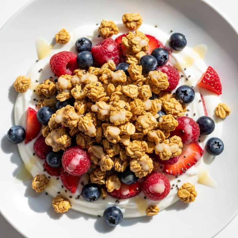 Creamy Greek Yogurt Parfait with Protein Granola