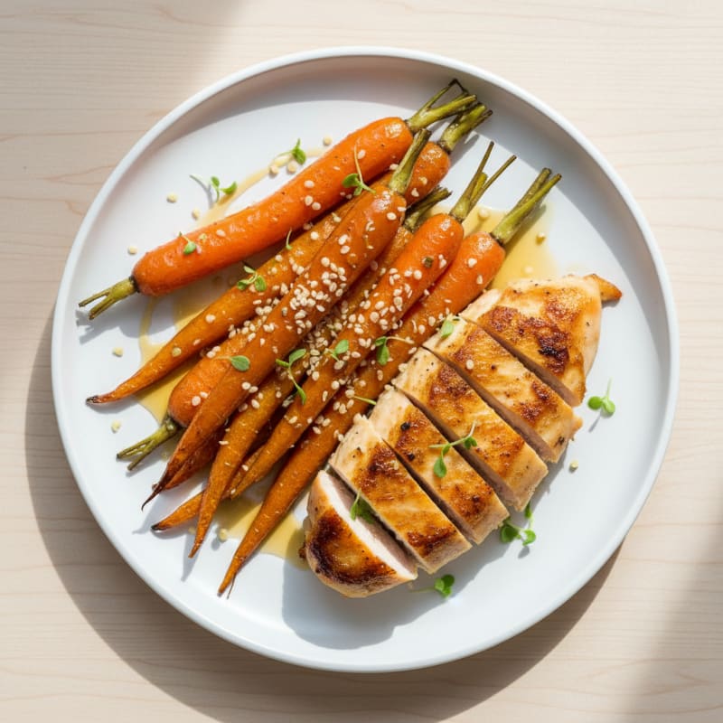 Caramelized Maple-Glazed Roasted Carrots