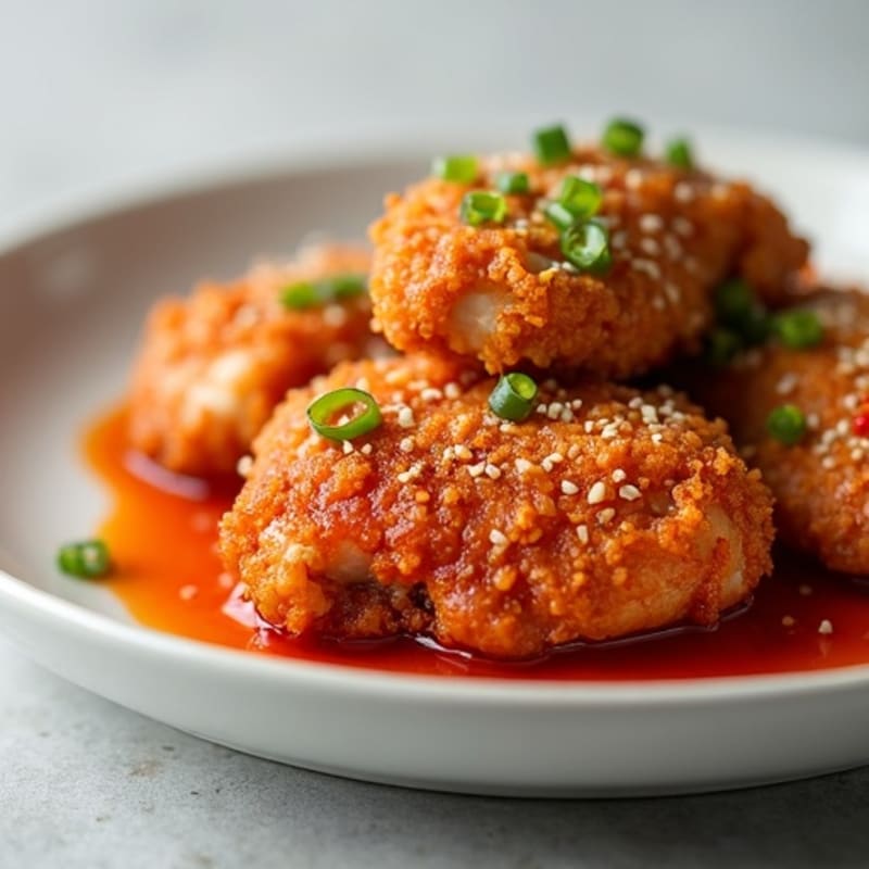 Crispy Chicken with Sweet and Spicy Glaze