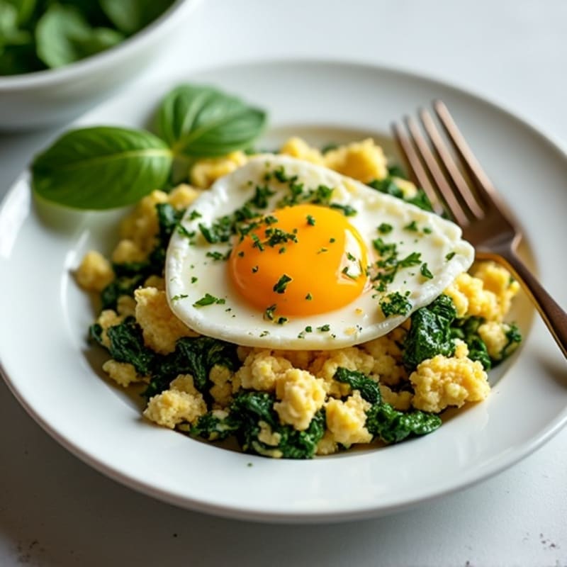 Protein-Packed Spinach and Feta Egg White Scramble