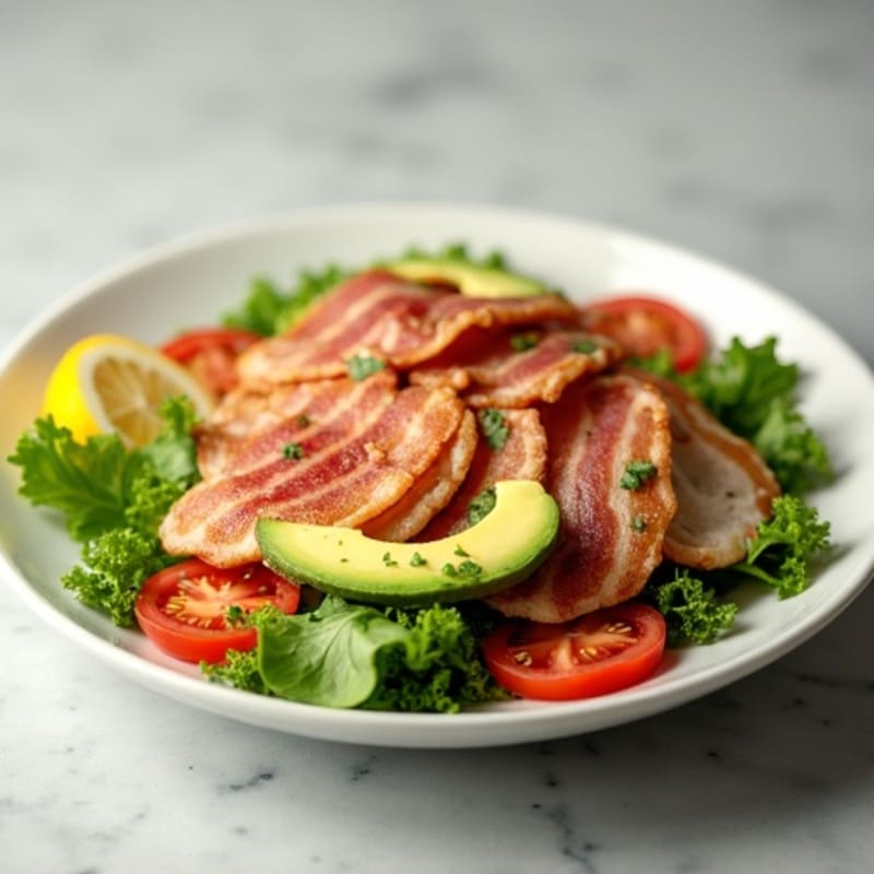 Lean Turkey Club Salad with Crispy Bacon and Creamy Avocado