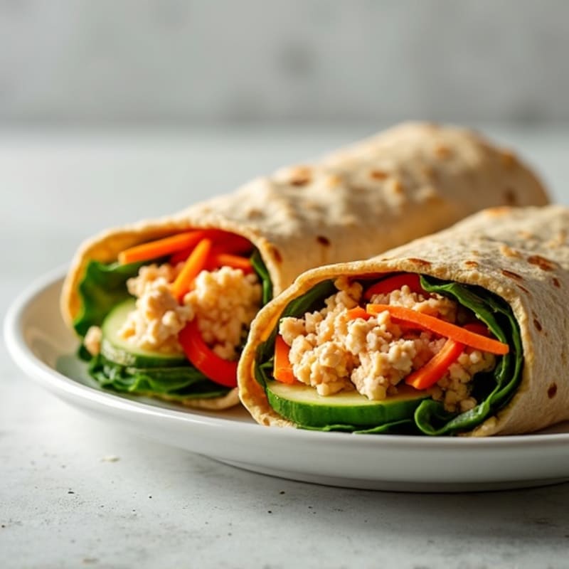 Spicy Tuna Wrap with Fresh Vegetables