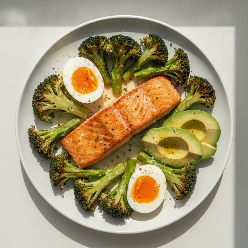 Pan-Seared Salmon with Roasted Broccoli