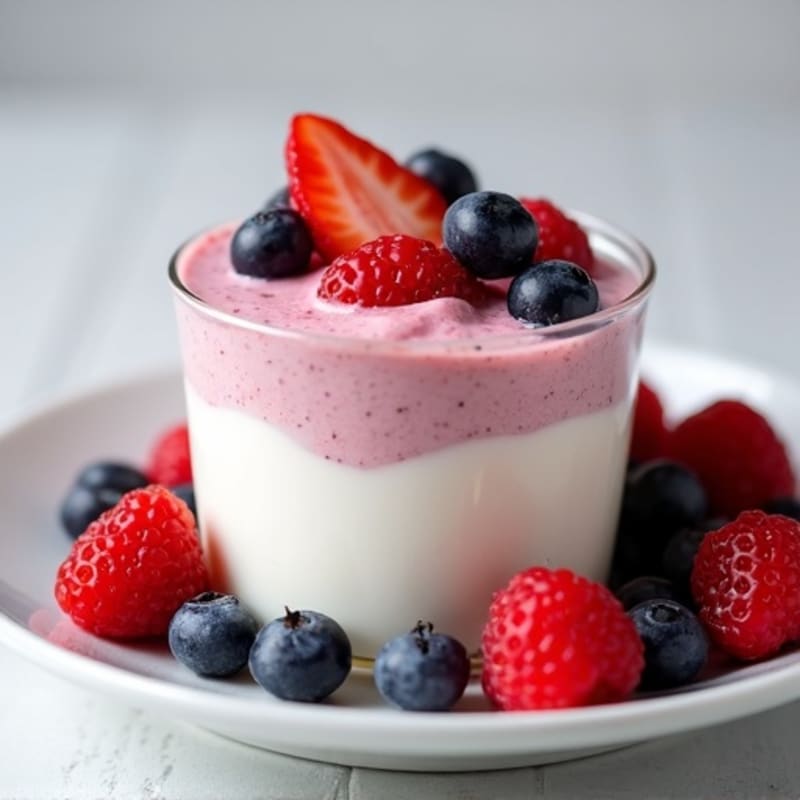 Greek Yogurt Protein Pudding with Berries