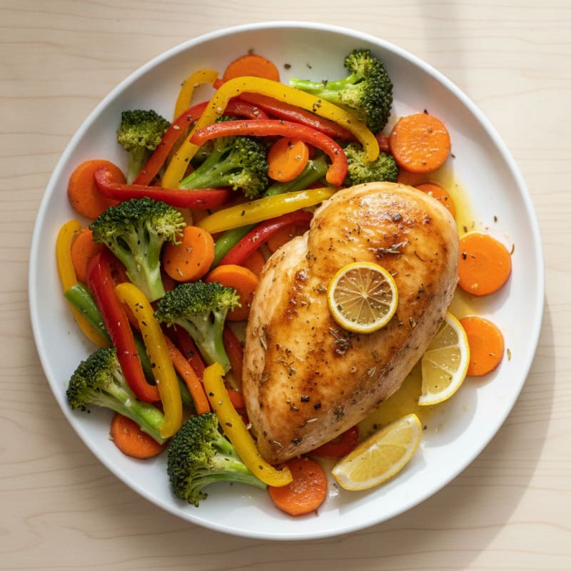 Lemon-Herb Roasted Chicken with Vegetables