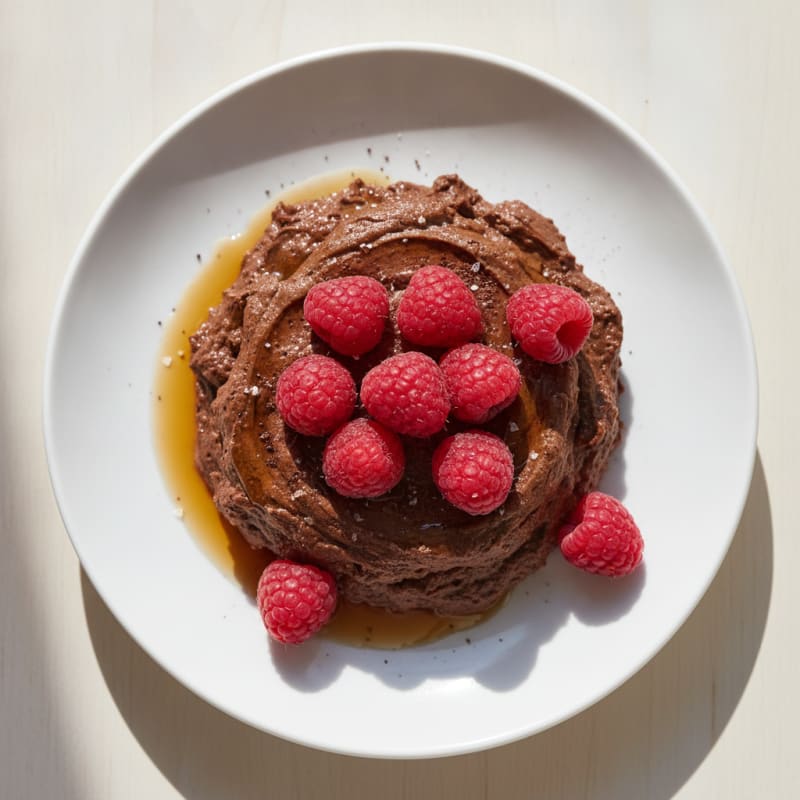 Chocolate Custard Mousse with Berries
