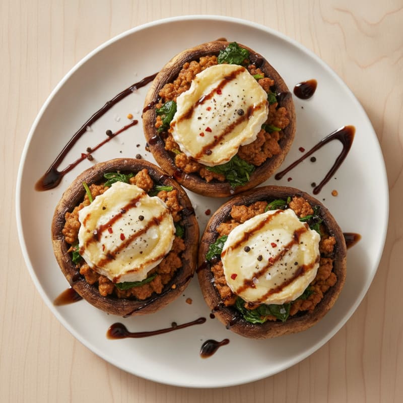 Goat Cheese Stuffed Portobello Mushrooms