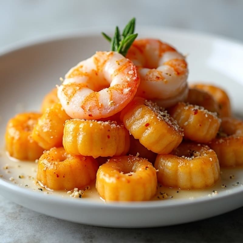 Herb-Roasted Sweet Potato Gnocchi with Sage Brown Butter and Shrimp