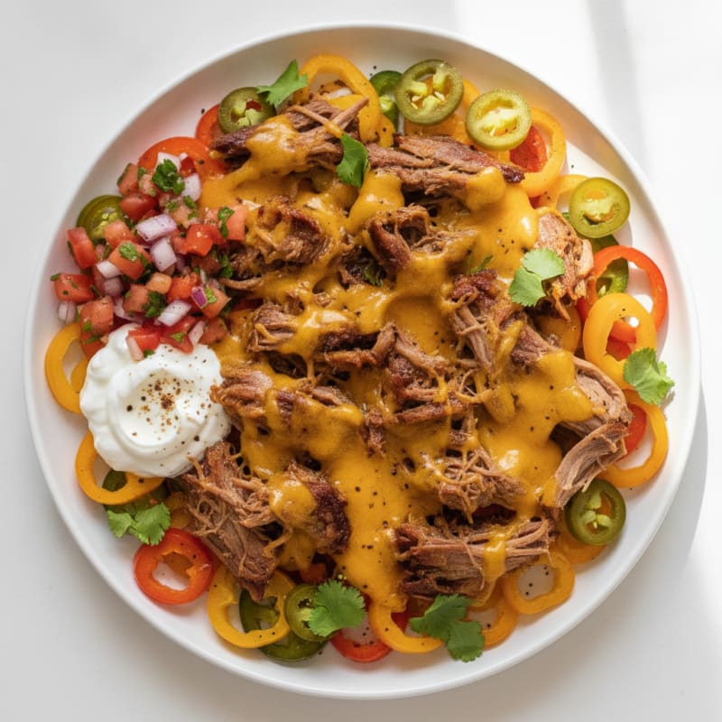 Smoky Pulled Pork Nacho Platter