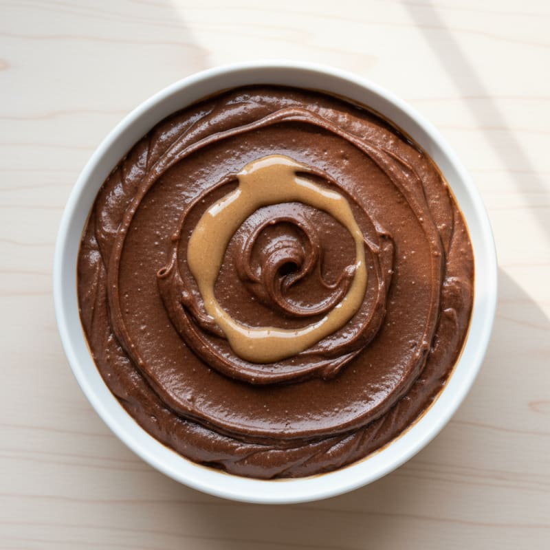 Silky Chocolate Protein Pudding with Almond Butter Swirl