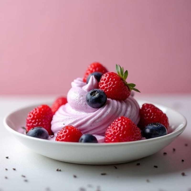 Silky Greek Yogurt Protein Mousse with Mixed Berries