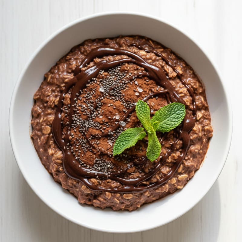 Creamy Chocolate Protein Overnight Oats