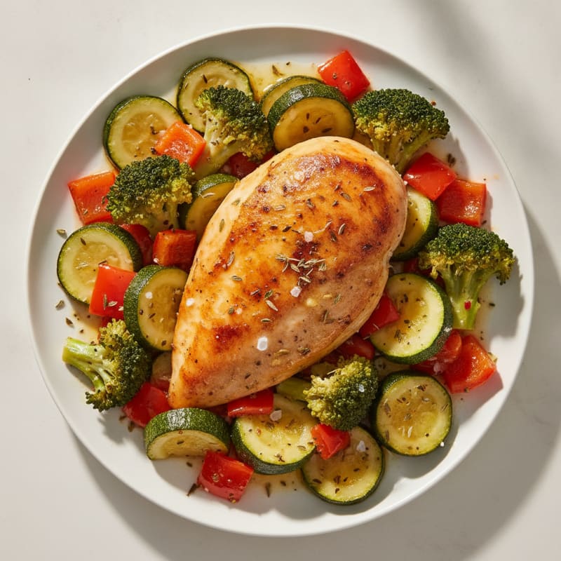 Lemon Herb Roasted Chicken and Veggies