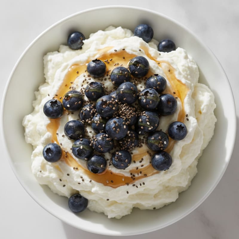 Silky Greek Yogurt Protein Pudding with Berries