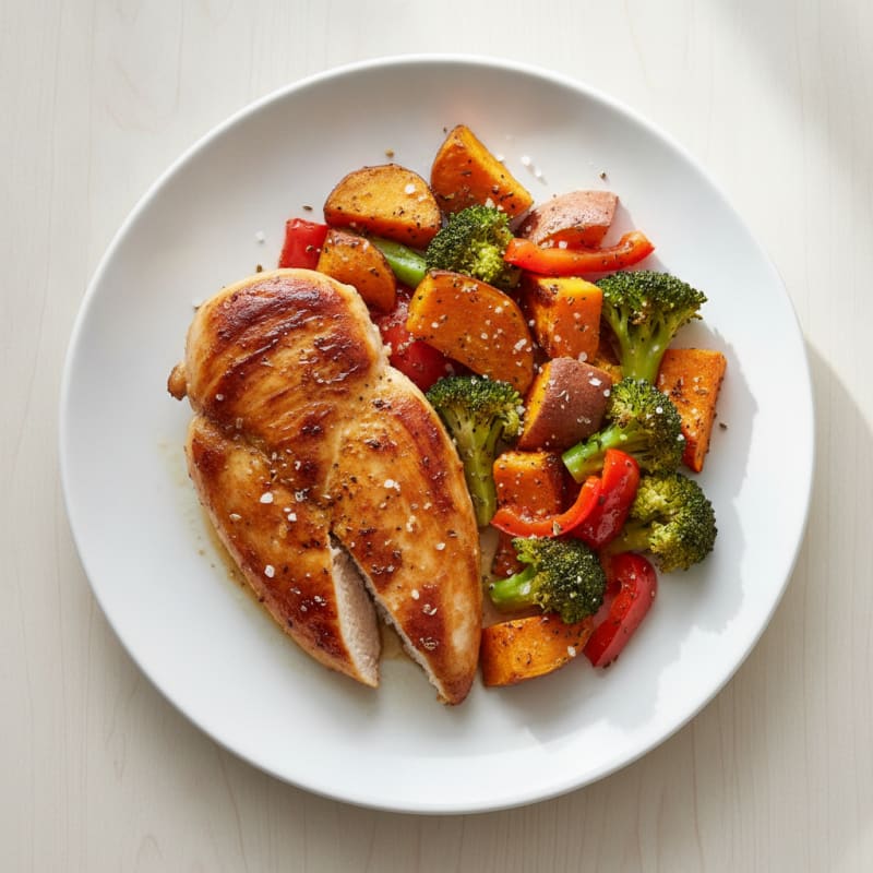 Pan-Seared Chicken with Roasted Vegetables