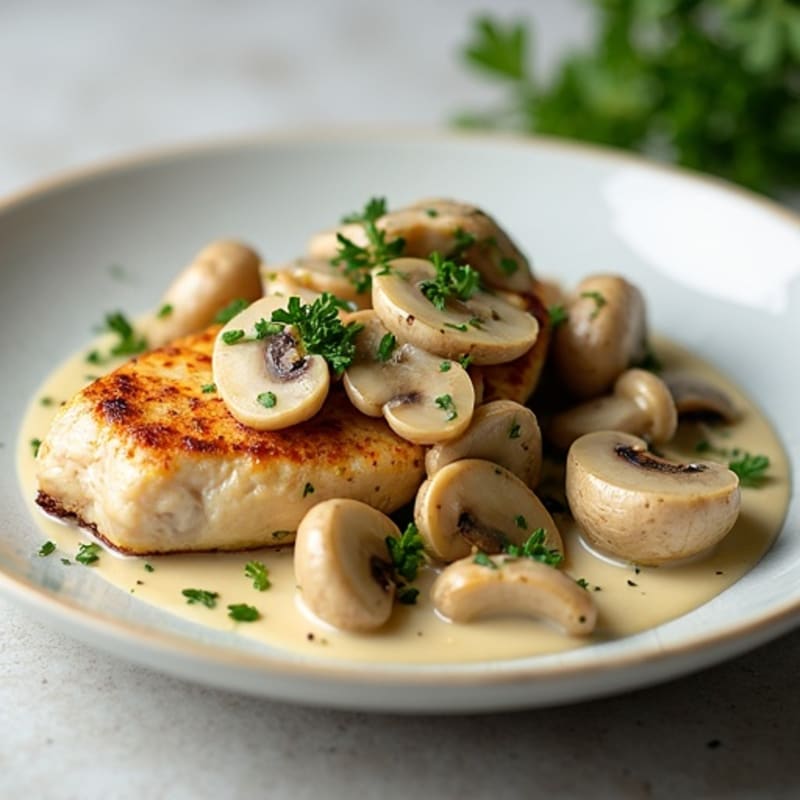 Creamy Garlic Mushrooms with Herbs