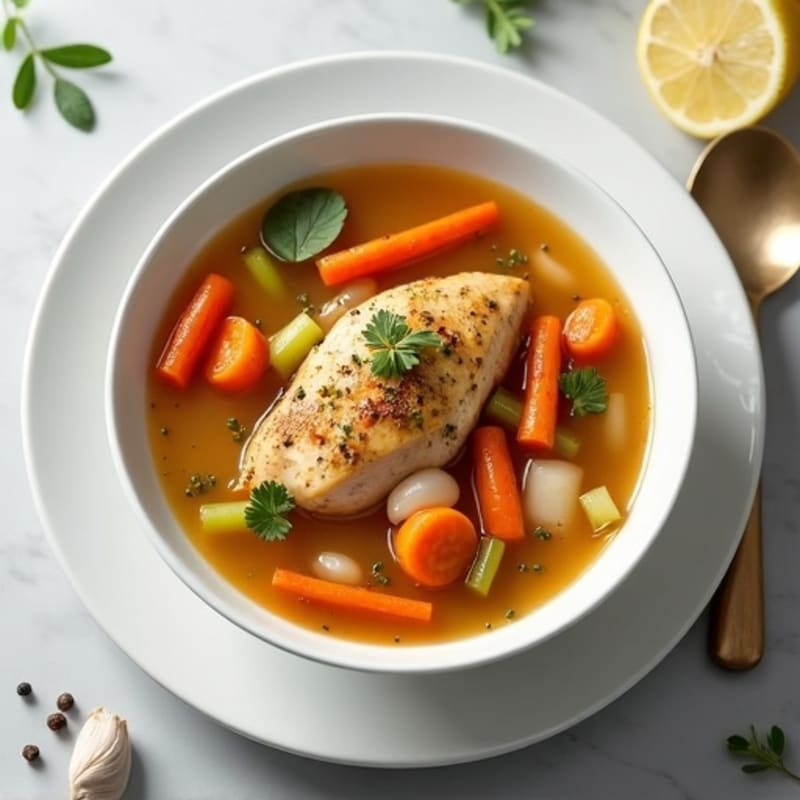 Herb-Roasted Chicken and Vegetable Soup