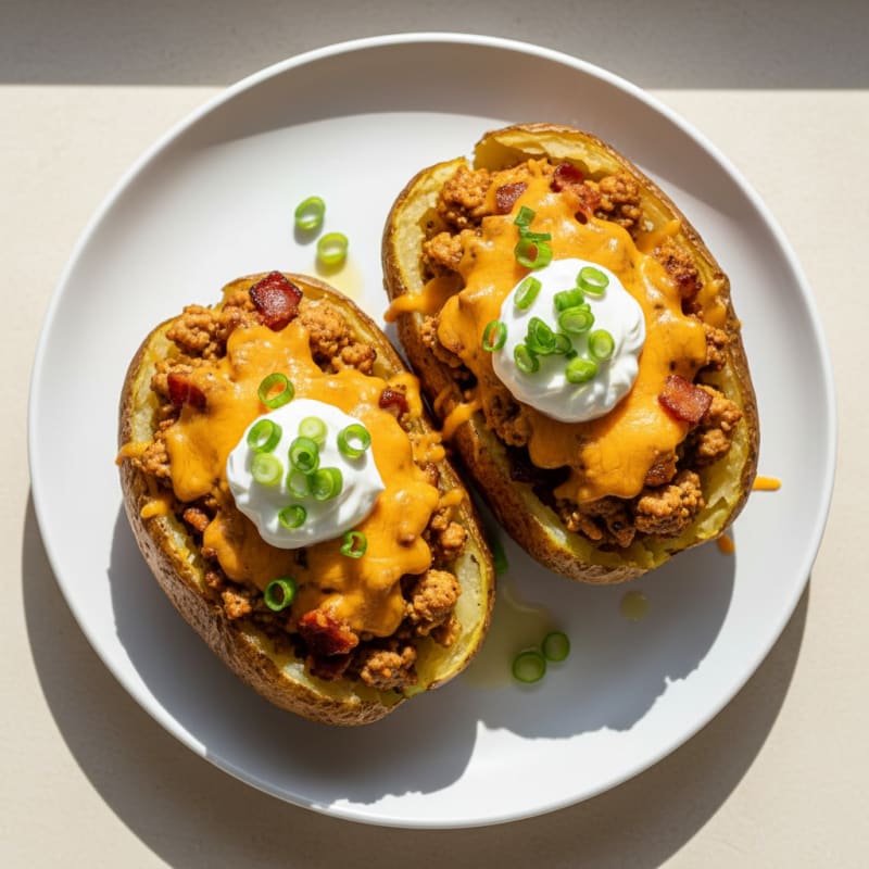 Bacon Cheddar Stuffed Potatoes