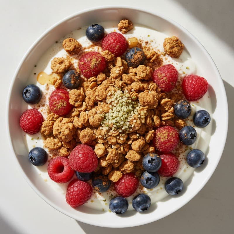 Greek Yogurt Berry Granola Bowl