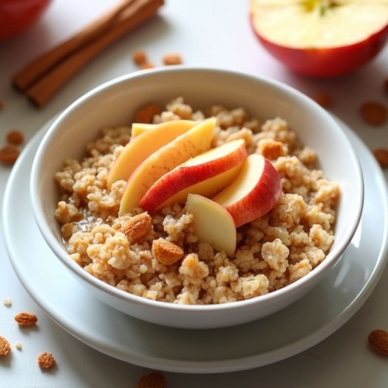 Warm Baked Cinnamon Apple Protein Oats