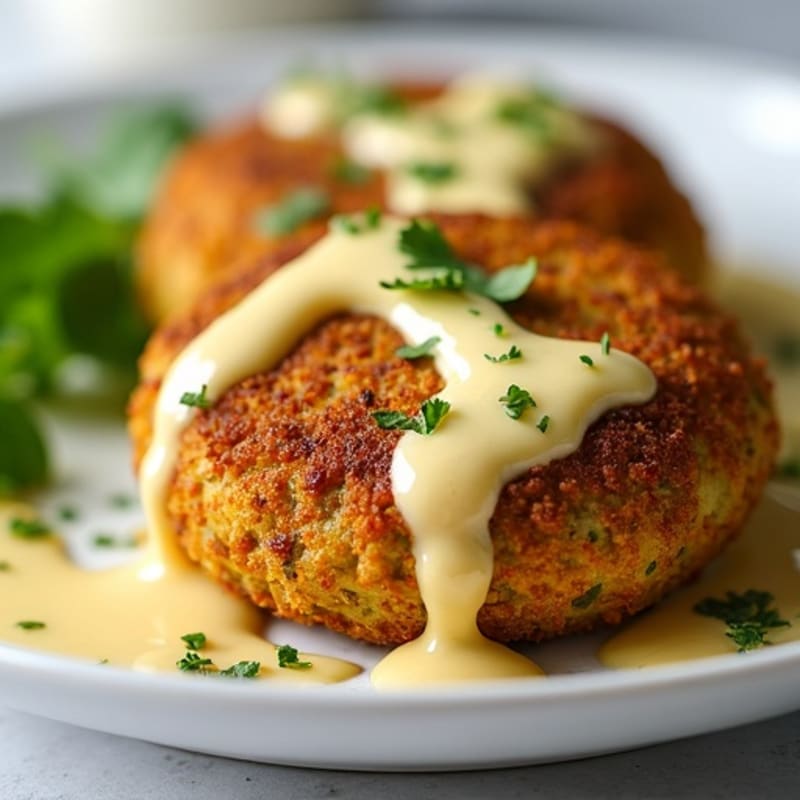 Crispy Baked Falafel with Lemon Tahini Drizzle