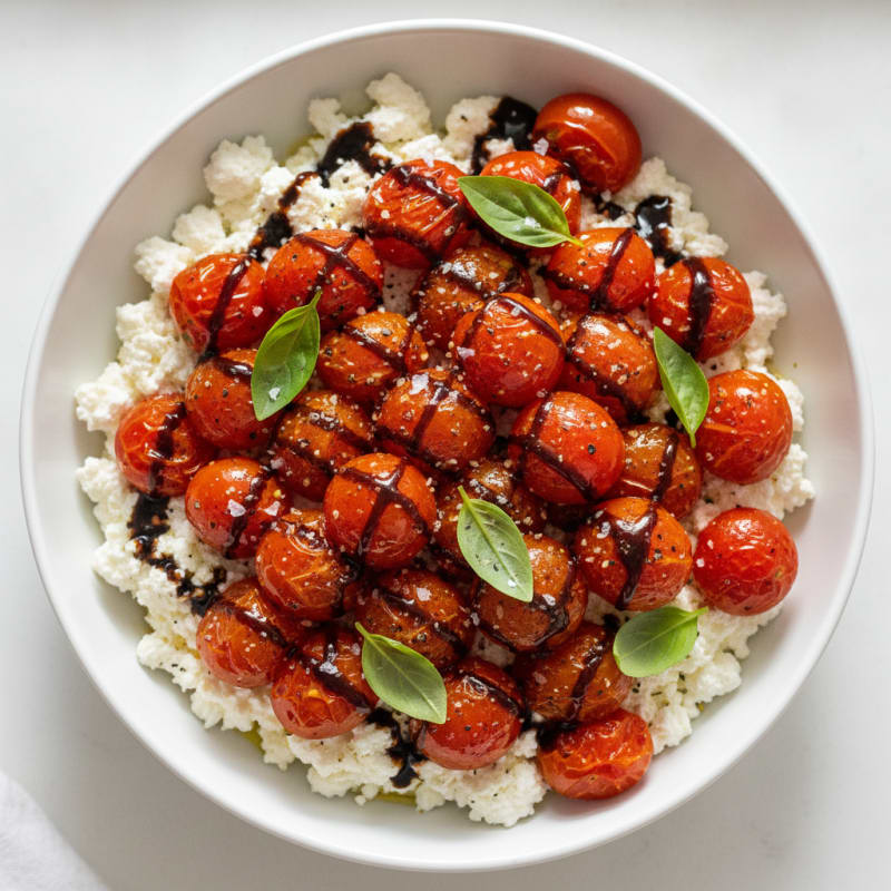 Cottage Cheese with Roasted Tomatoes
