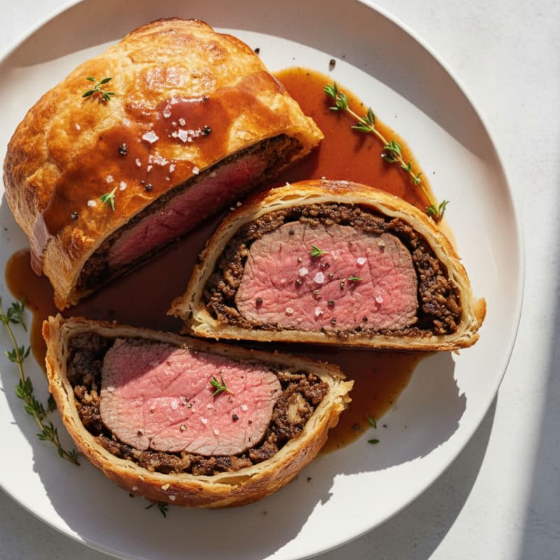 Beef Wellington with Mushroom Duxelles