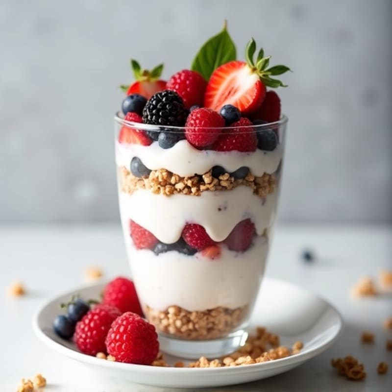 Creamy Greek Yogurt Protein Parfait with Berries
