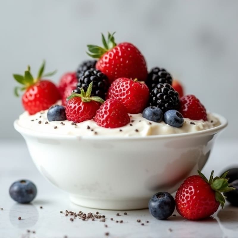 Creamy Greek Yogurt with Berries and Chia Seeds