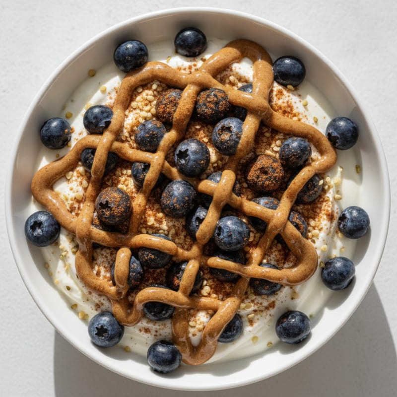 Silky Greek Yogurt Bowl with Hemp Seeds and Almond Butter