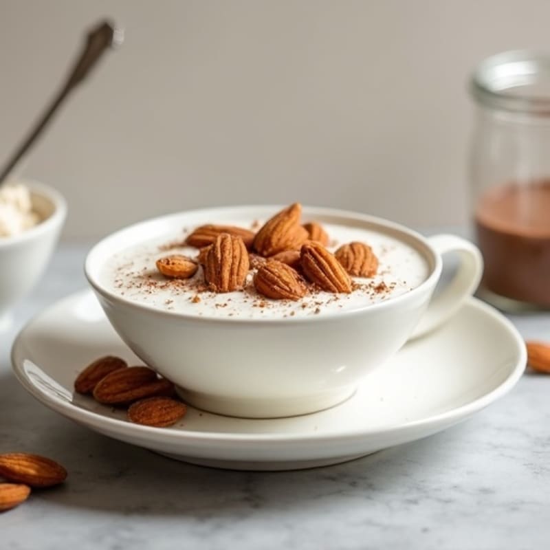 Silky Greek Yogurt Protein Pudding with Toasted Almonds