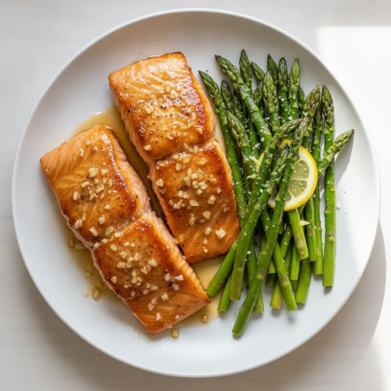 Honey-Glazed Salmon with Roasted Asparagus