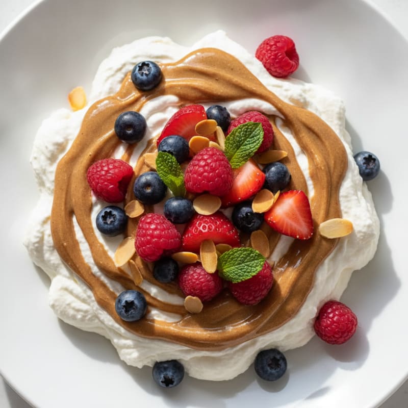 Silky Greek Yogurt Protein Mousse with Berries