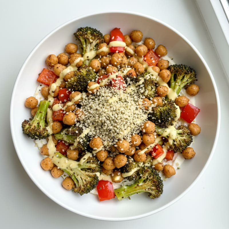Roasted Vegetable and Chickpea Bowl