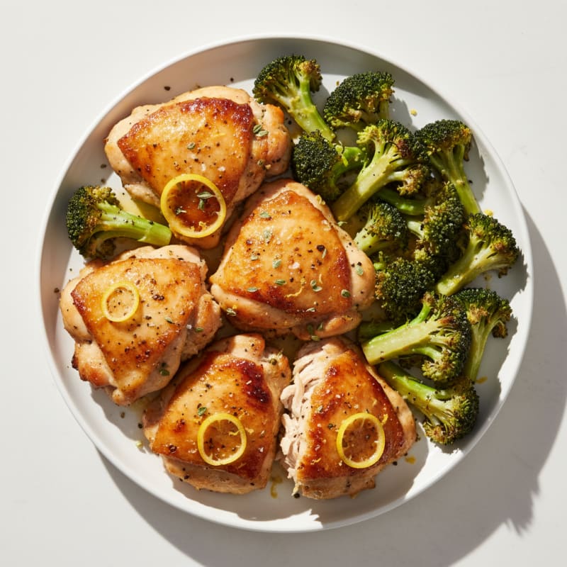 Sheet Pan Lemon-Herb Chicken and Broccoli