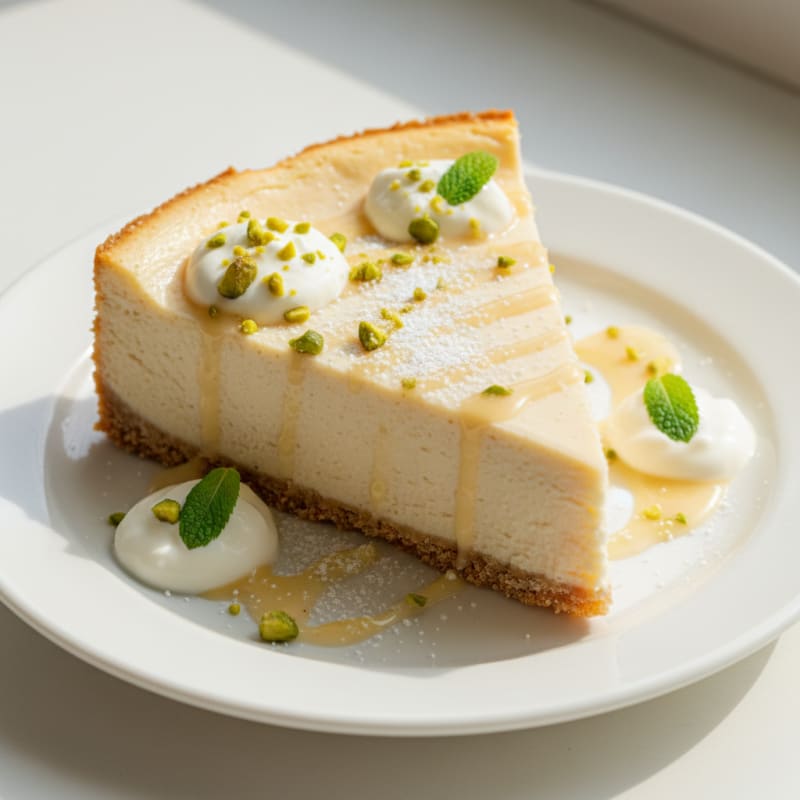 Vanilla Protein Cheesecake with Greek Yogurt and Whey