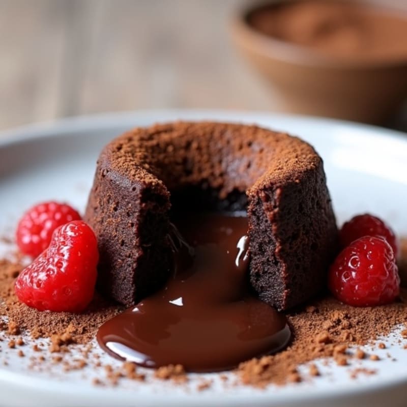 Protein-Rich Dark Chocolate Lava Cake
