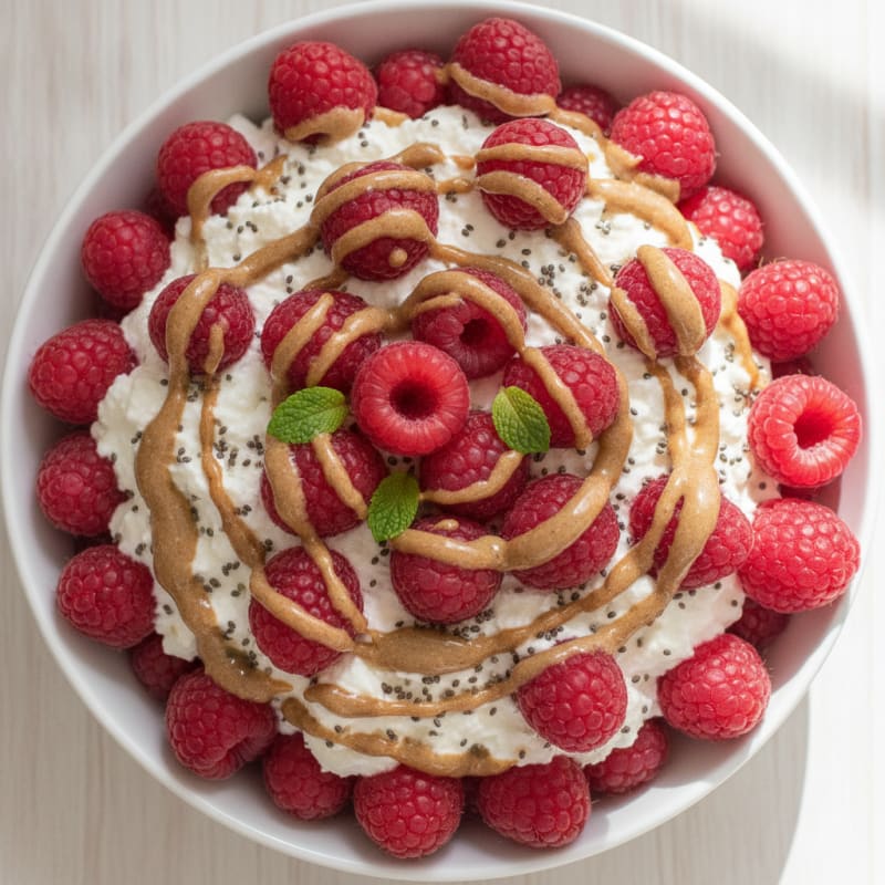 Creamy Greek Yogurt Protein Pudding with Berries