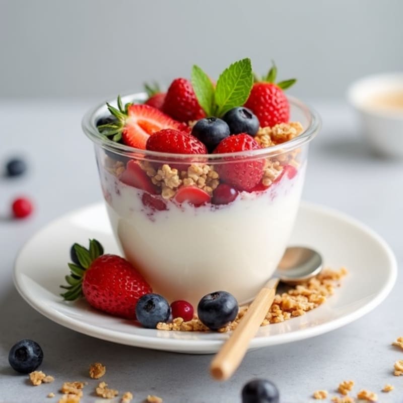 Creamy Greek Yogurt Protein Parfait with Mixed Berries