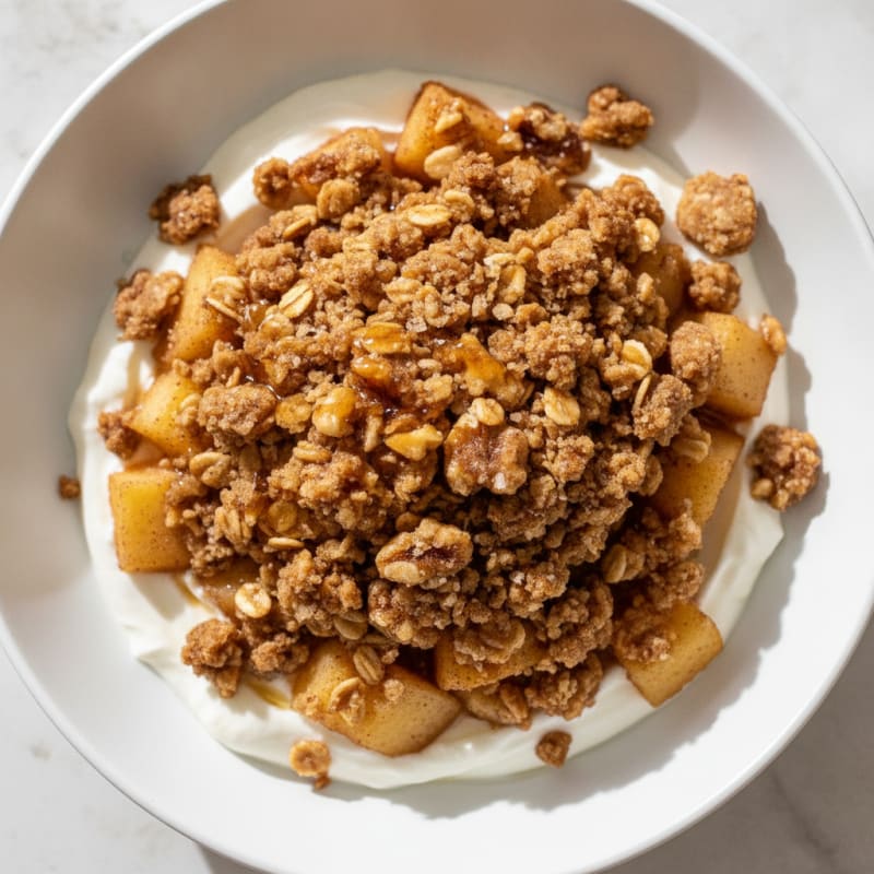 Baked Apple with Cinnamon Crumble