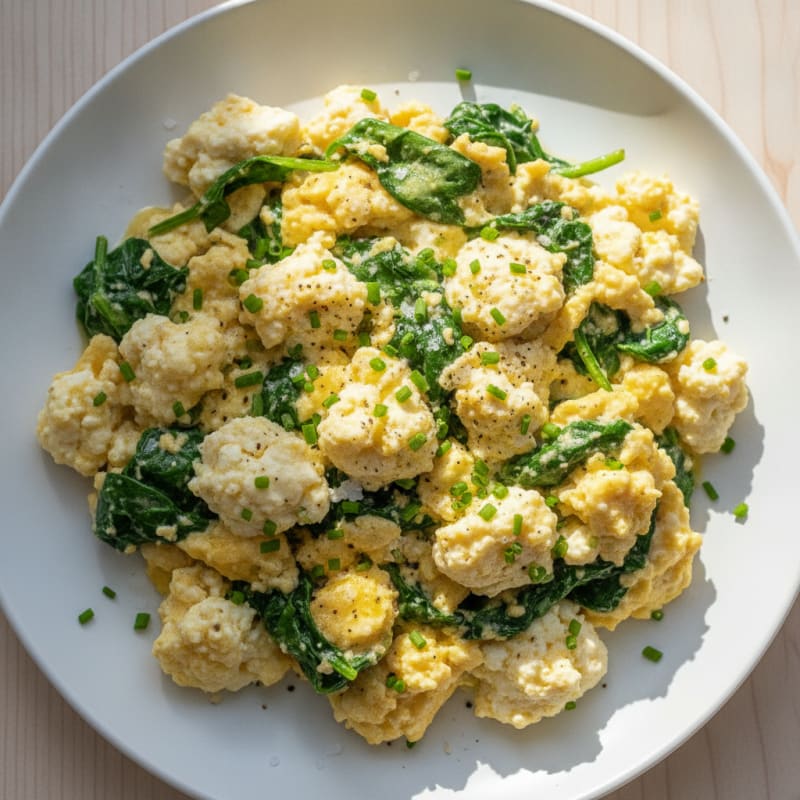Eggs and Cottage Cheese Scramble