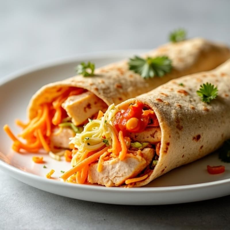 Buffalo Chicken Wrap with Crisp Slaw