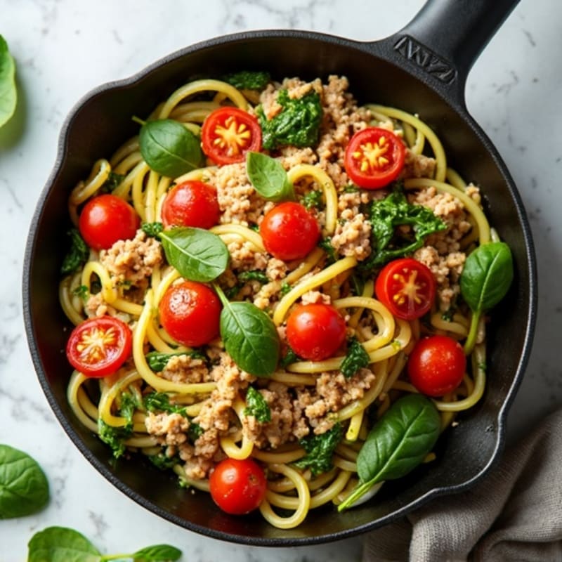 Protein-Packed Turkey and Zucchini Noodle Skillet
