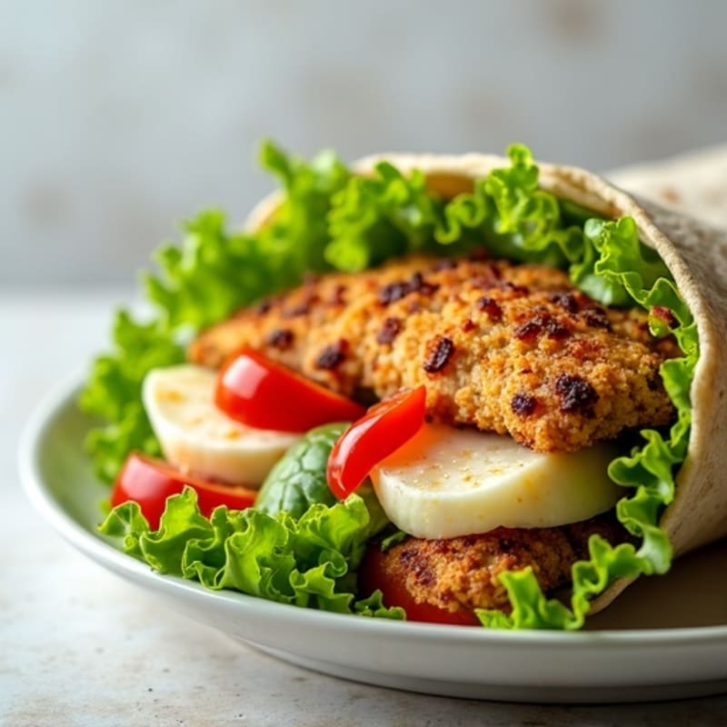 Healthy Crispy Chicken Caesar Wrap