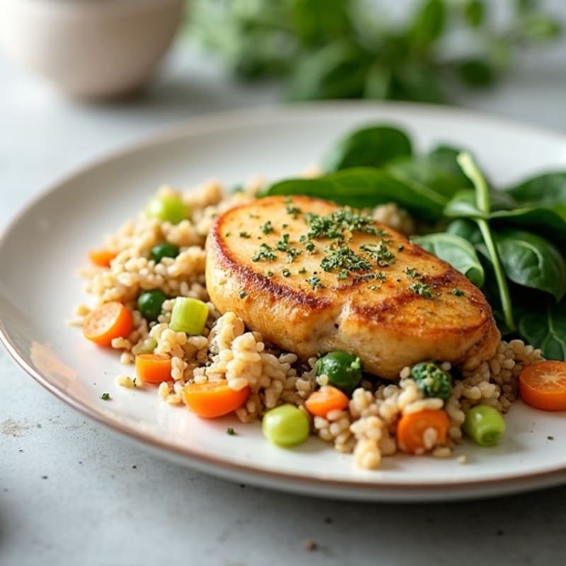 Creamy Herb-Infused Chicken and Wild Rice Bake